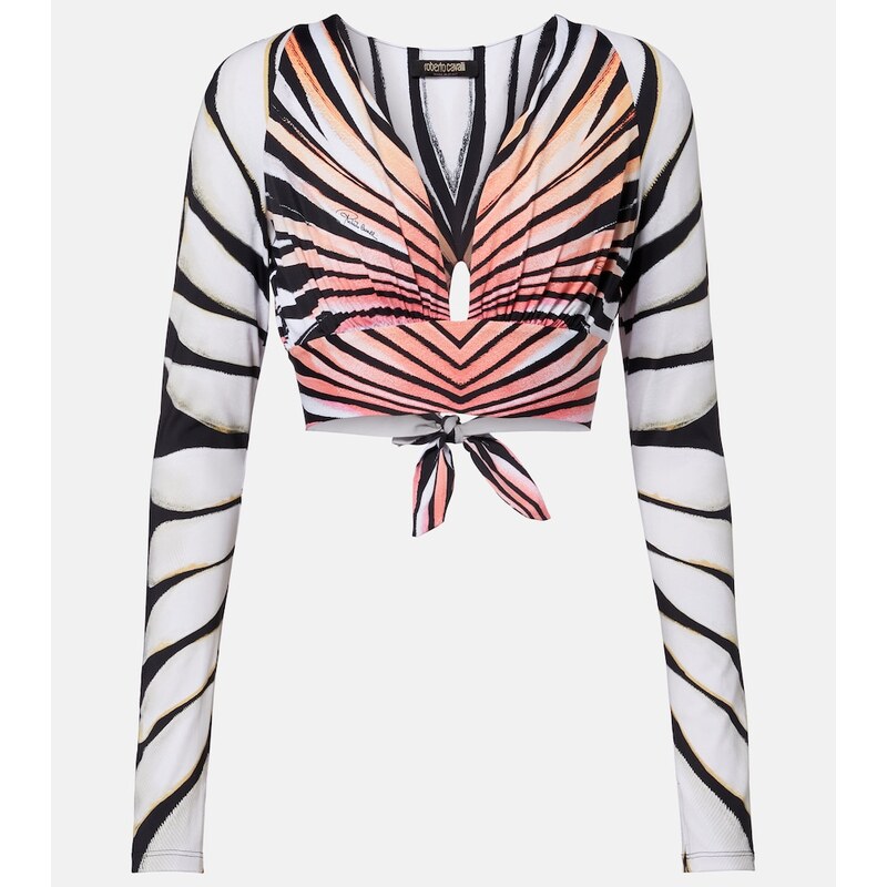 Dámské crop top od značky Roberto Cavalli v barvě Coral