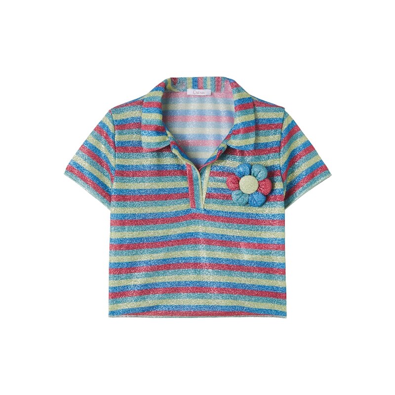 Oseree Kids OsÃree Kids Osemini LumiÃ¨re striped polo shirt