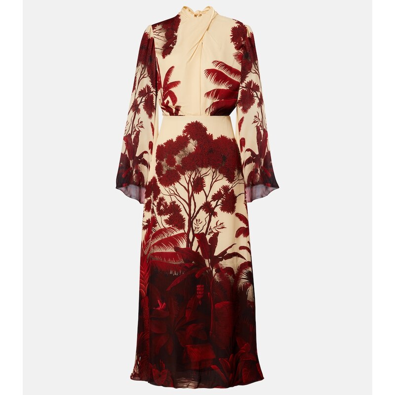 Johanna Ortiz Printed silk maxi dress