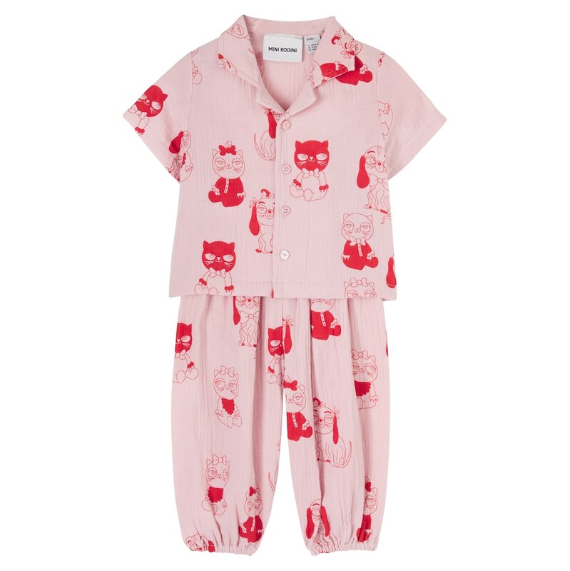 Mini Rodini Baby Mini Babies cotton shirt and pants set