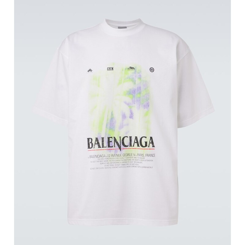 Balenciaga Printed cotton jersey T-shirt