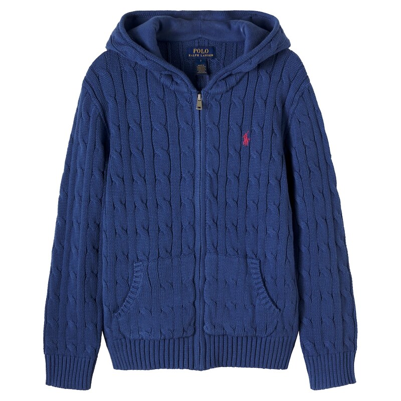 Polo Ralph Lauren Kids Cable-knit cotton zip-up hoodie