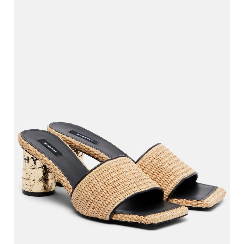 Givenchy Tape leather-trimmed mules