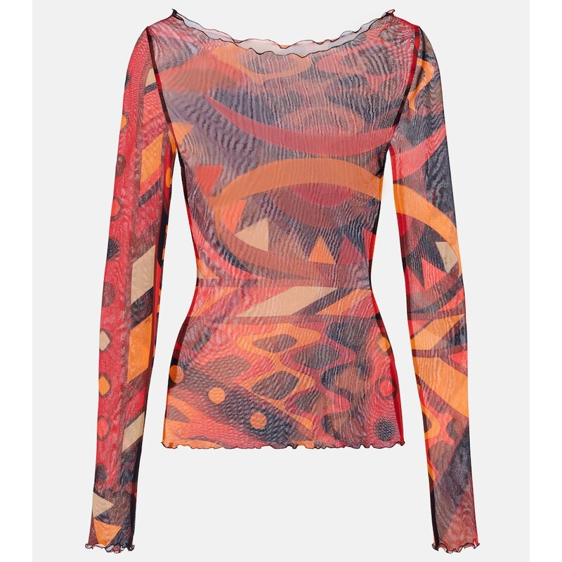 Pucci Vivara tulle crop top