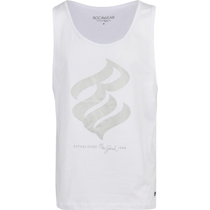 ROCAWEAR Tričko stříbrná / bílá