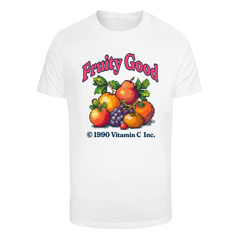 Mister Tee Tričko Fruity Good olivová / oranžová / pink / černá