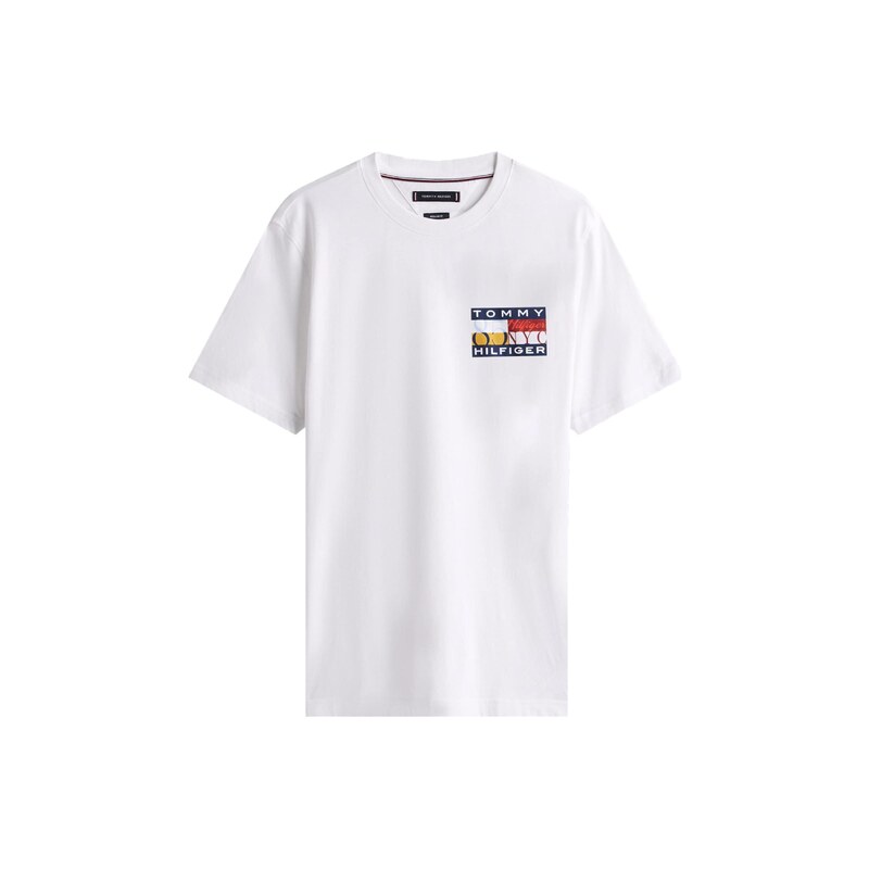 TOMMY HILFIGER Tričko červená / bílá