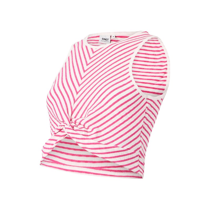 Only Maternity Top OLMSANDY pink / bílá