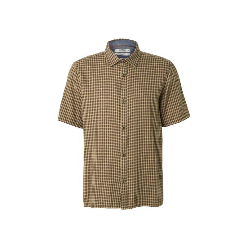 INDICODE JEANS Košile Helmo čokoládová / cappuccino / bílá