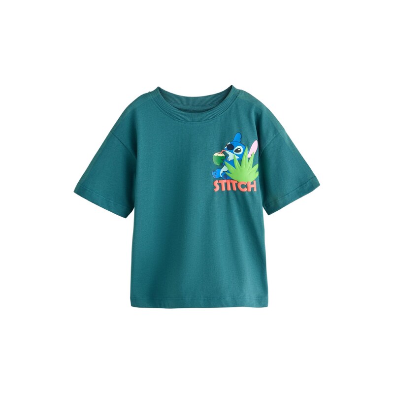 Next Tričko Lilo & Stitch modrá / petrolejová / světle zelená /