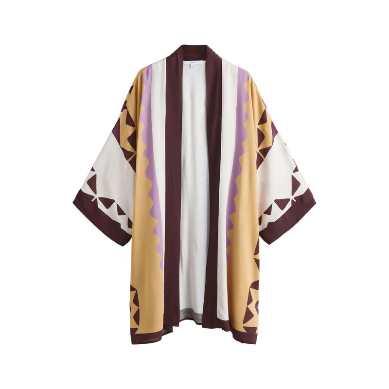 Next Kimono hnědá / okrová / lenvandulová / bílá 115353278