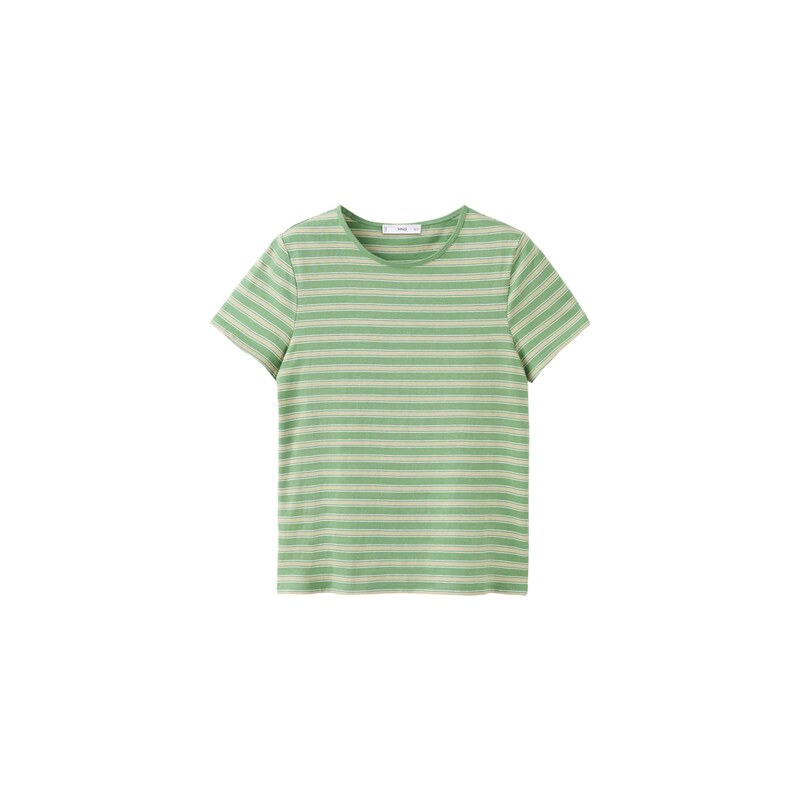 MANGO Tričko ANCLI zelená / khaki / bílá 115353670