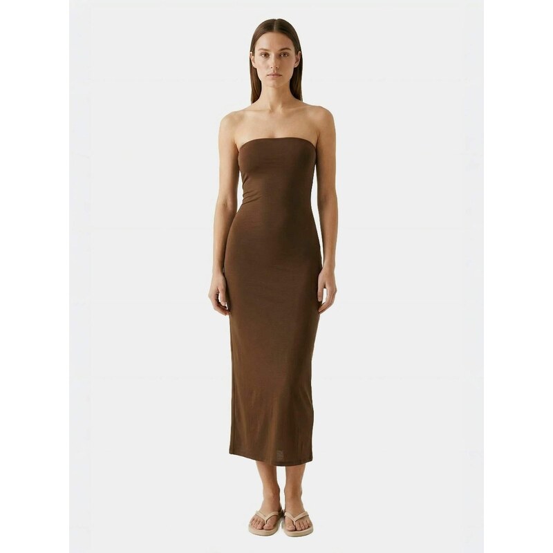 ITS MAY Šaty Isabella Maxi hnědá 115353780