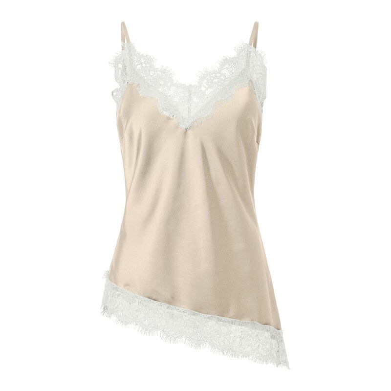 PIECES Top PCJESSA režná / bílá 115353796