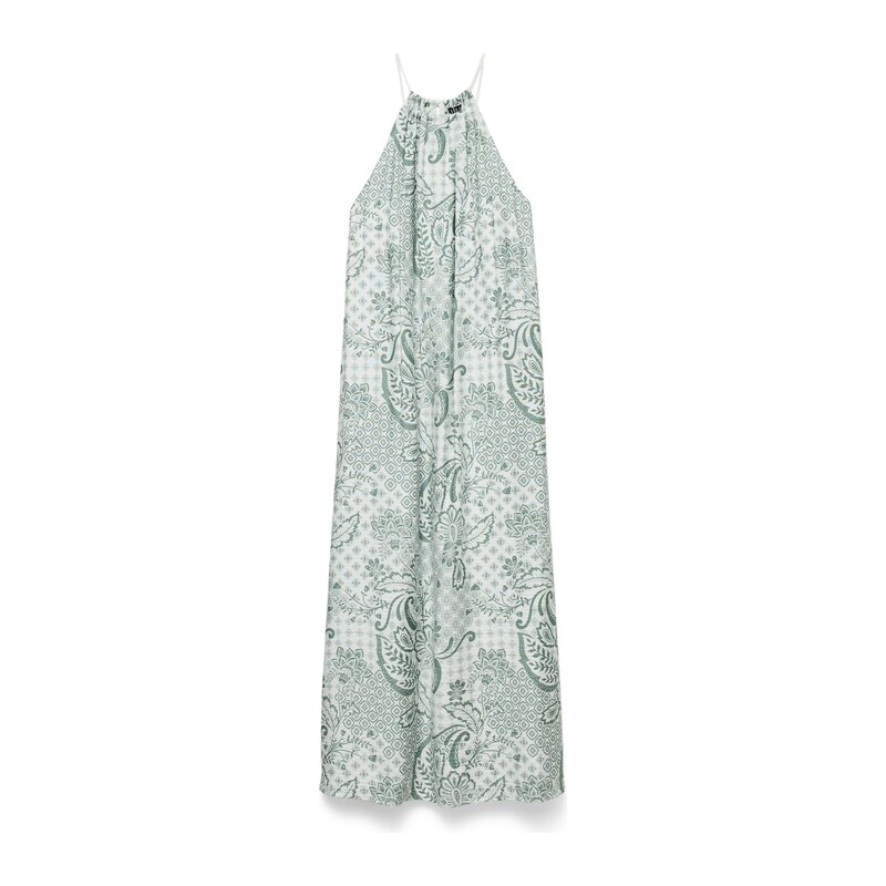 VERO MODA Letní šaty VMCILLE HILDA rákos / pastelově zelená