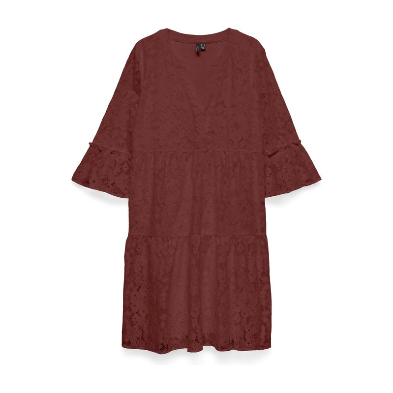 VERO MODA Šaty VMHONEY tmavě červená