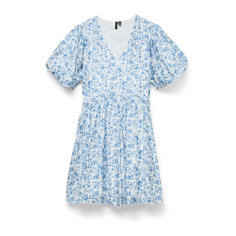 VERO MODA Šaty VMBLISS modrá / světlemodrá / bílá