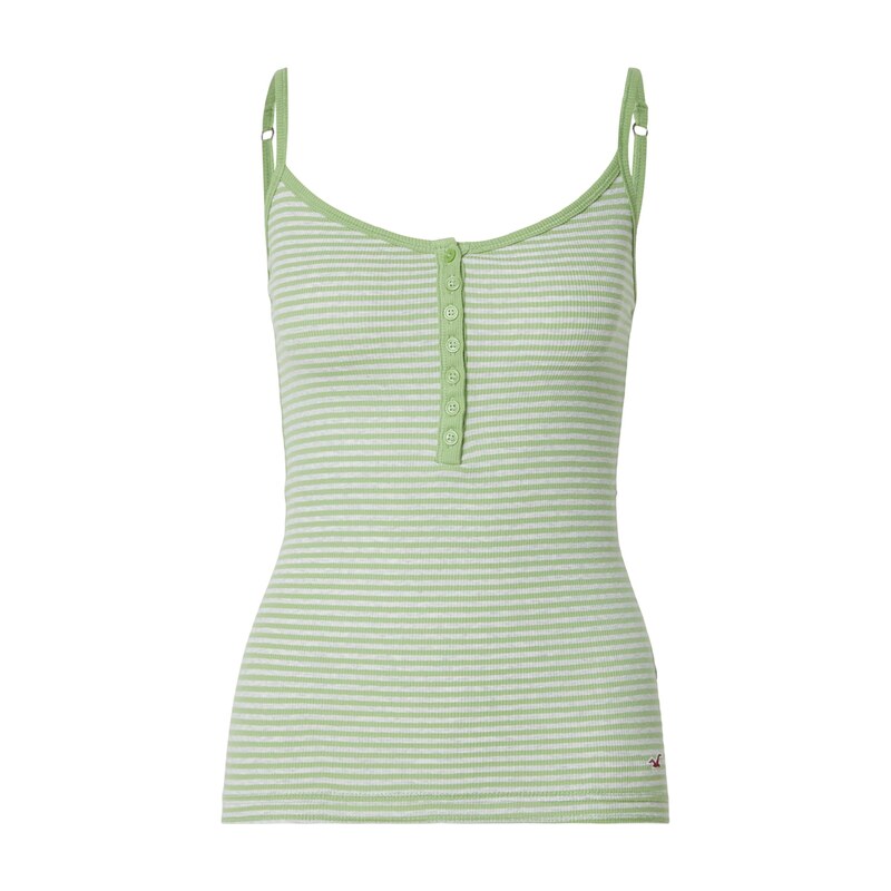HOLLISTER Top MAR4 BARE HENLEY CAMI DTC EX zelená