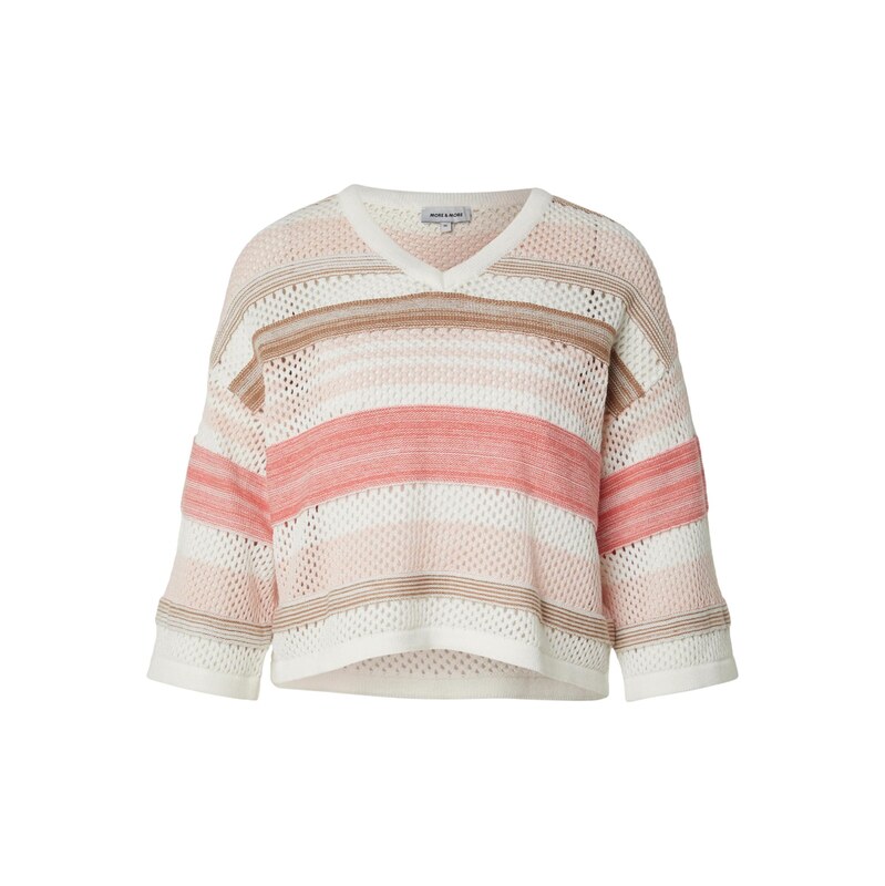 MORE & MORE Svetr světle hnědá / růže / světle růžová / offwhite 115354077