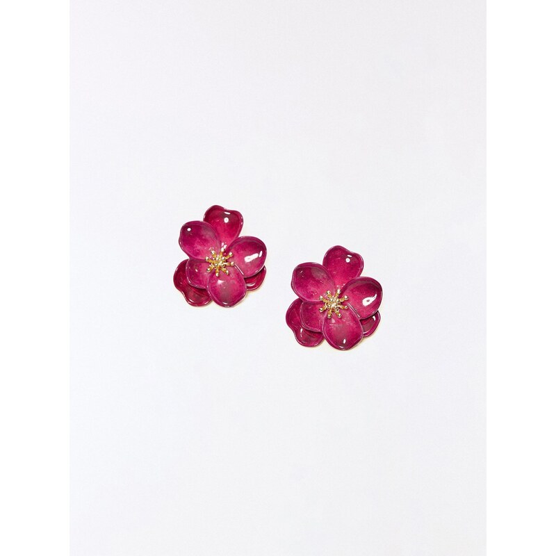 Bershka Náušnice zlatá / pitaya 115354095