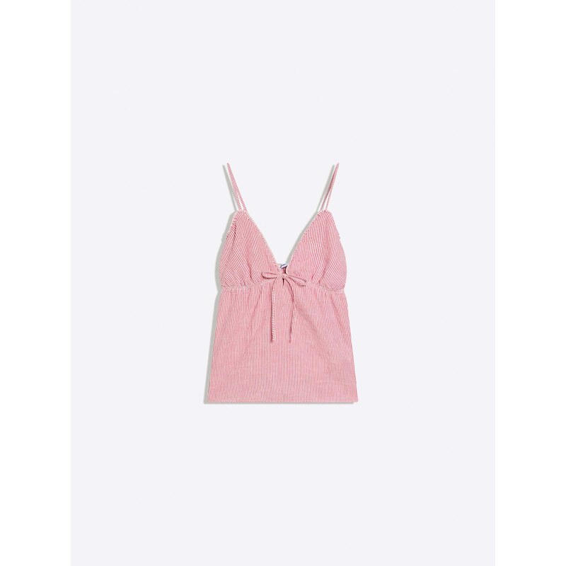 Bershka Top grenadina / bílá 115354116