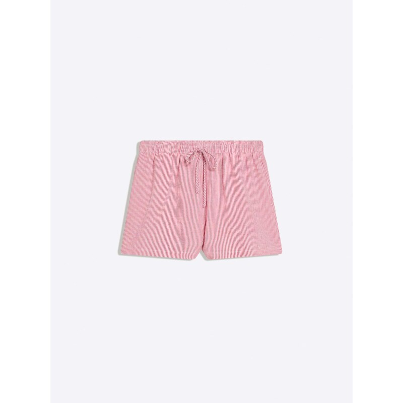Bershka Kalhoty grenadina / bílá