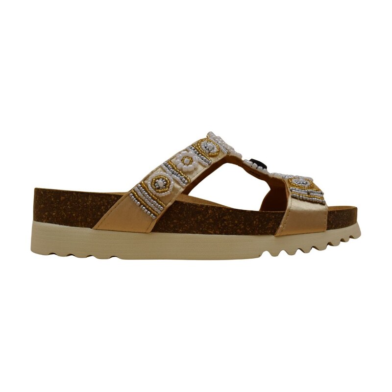 Scholl dámské pantofle NEW BOGOTA WEDGE gold/white 115194748