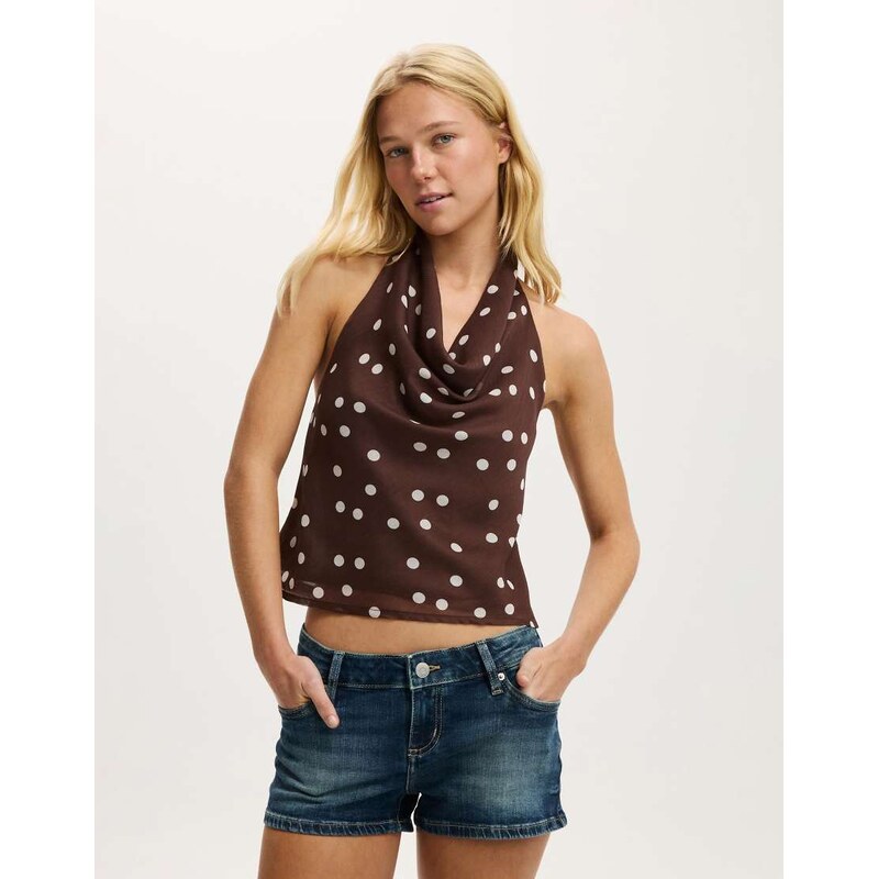 Cotton On Micro low denim short in blue