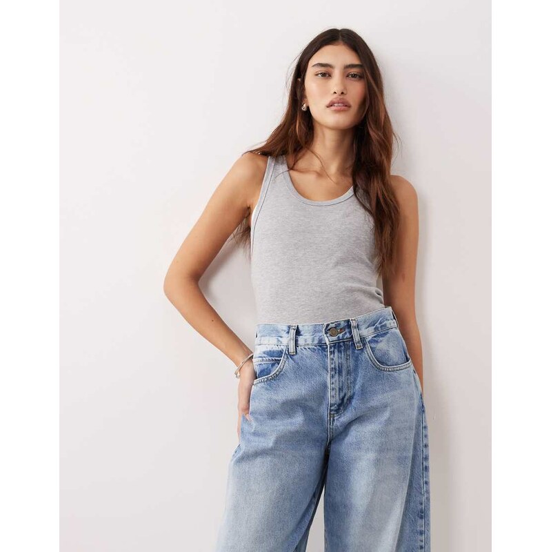 ARRANGE premium vest top in grey marl