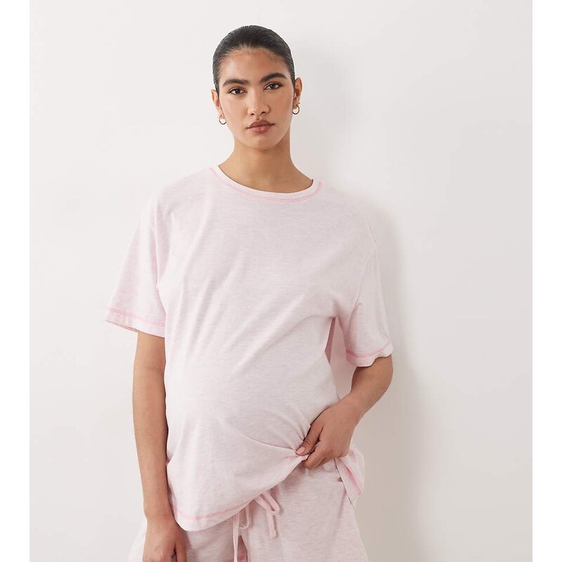 ASOS Maternity ASOS DESIGN Maternity oversized tee and short