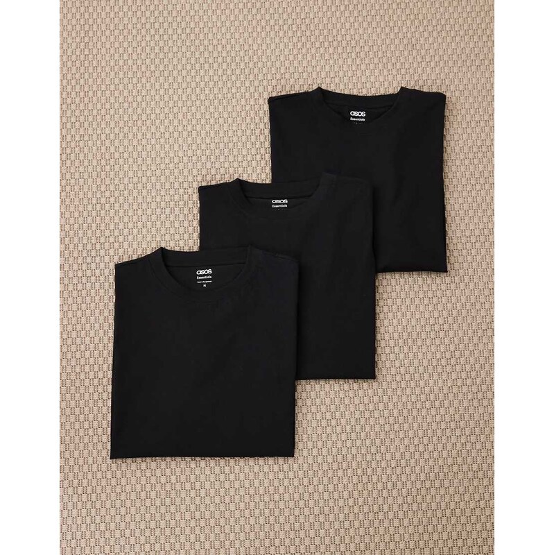 ASOS DESIGN Essentials 3 pack oversized t-shirts in multi