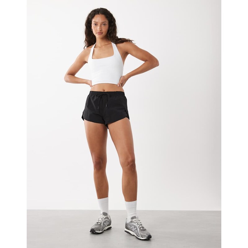 Cotton On Active dolphin hem shorts in black