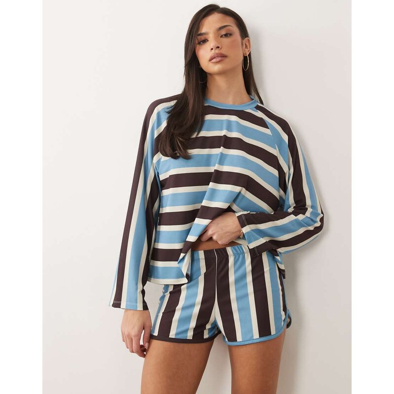 ASOS DESIGN co-ord short in stripe-Multi