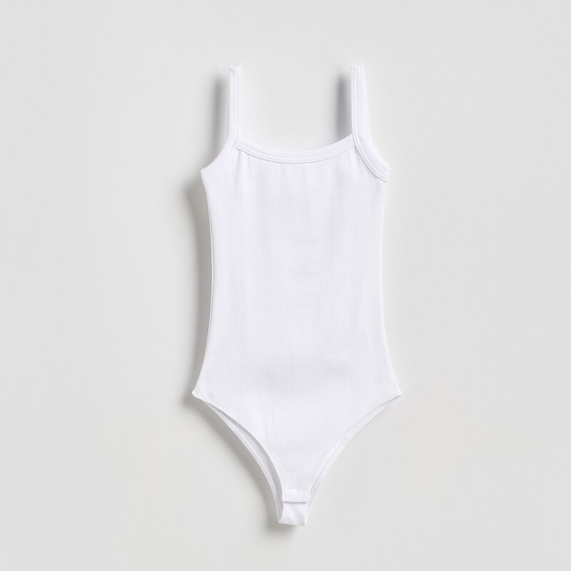 Reserved - LADIES` BLOUSE BODY - bílá