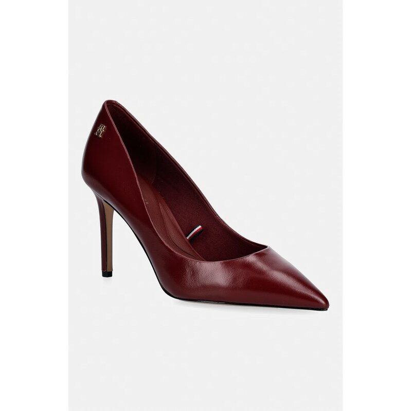 Tommy Hilfiger Lodičky kožené ESSENTIAL POINTED PUMP