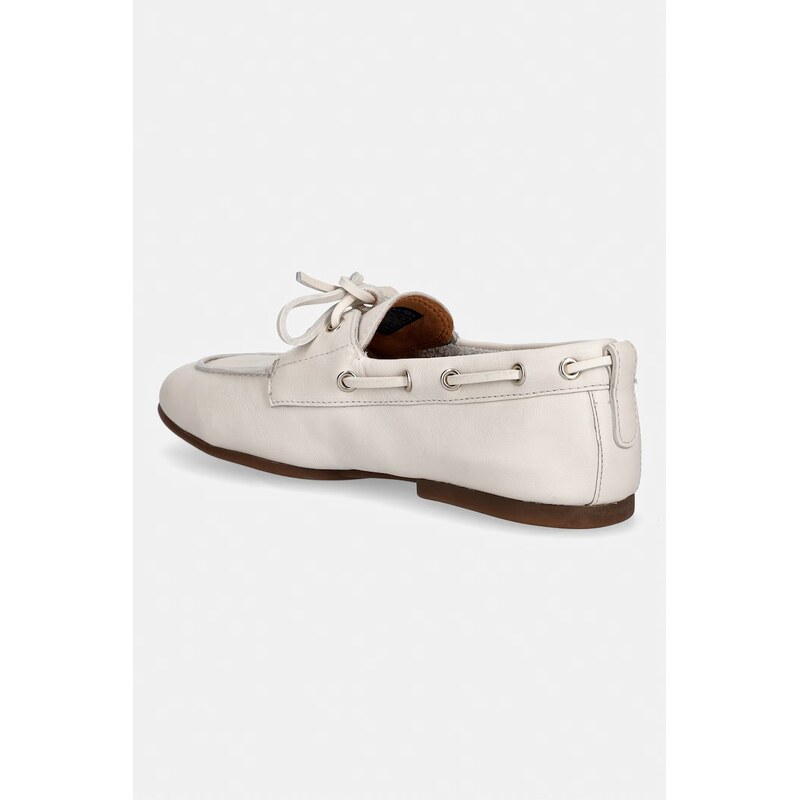 Tommy Hilfiger mokasíny dámské kožené TH SLEEK LEATHER BOAT SHOE
