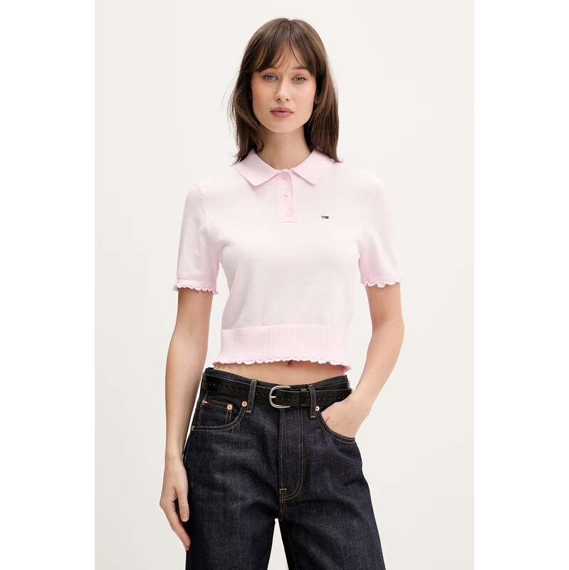 Tommy Jeans svetrové polo dámské bavlněné
