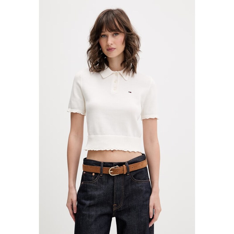 Tommy Jeans svetrové polo dámské bavlněné 115361366