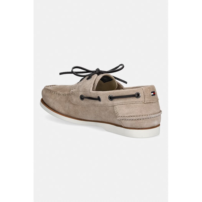 Tommy Hilfiger mokasíny pánské semišové TH BOAT SHOE CORE SUEDE