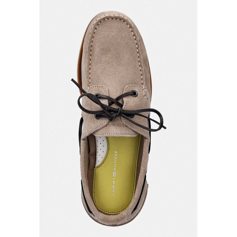Tommy Hilfiger mokasíny pánské semišové TH BOAT SHOE CORE SUEDE