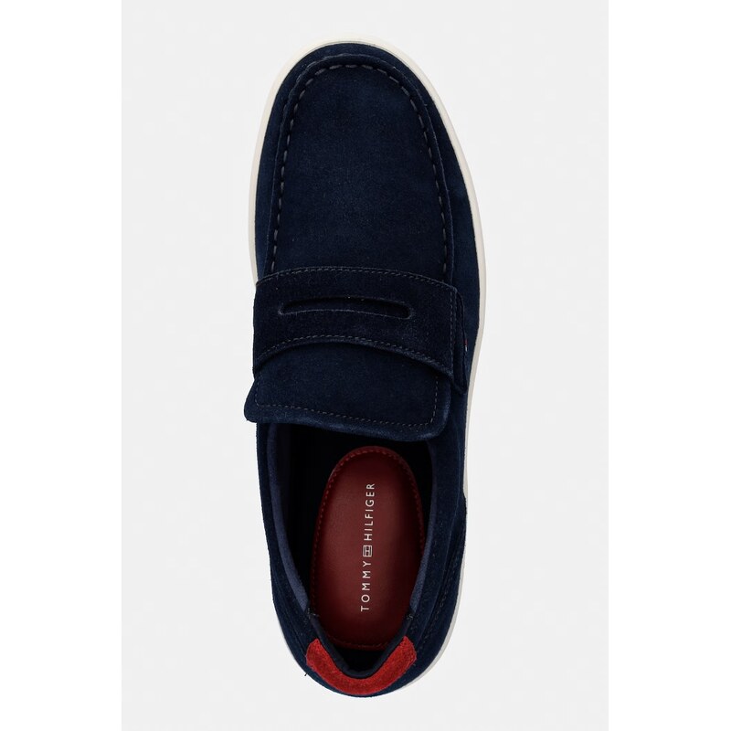 Tommy Hilfiger mokasíny pánské semišové MODERN LIGHT HYBRID SUEDE LOAFER