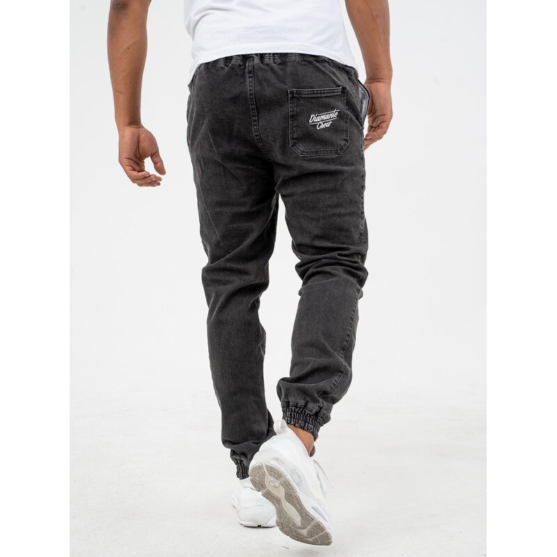 Diamante Wear Pánské černé džínové kalhoty Sprung Diamante Wear