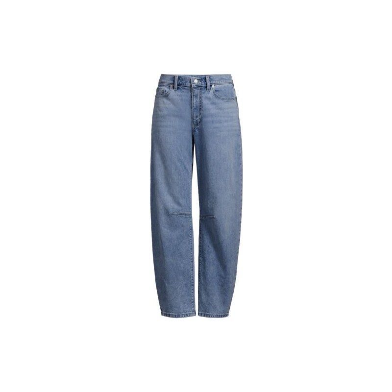 Soft Denim Mid Rise Relaxed Barrel Ankle Jeans, Women, size: 10, 115361915