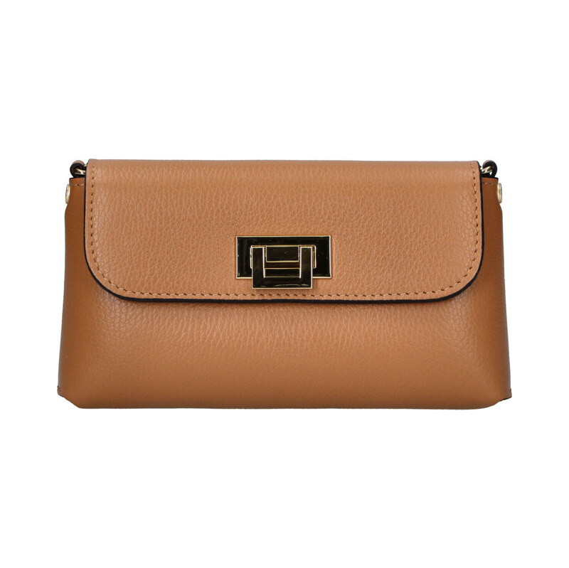 Dámská kožená crossbody kabelka hnědá - Delami Vera Pelle Eryka