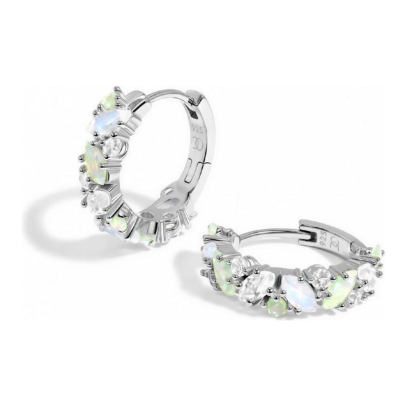 ELENYS Royal Fashion stříbrné náušnice GU-DR22120E-SILVER-MOONSTONE 73033538