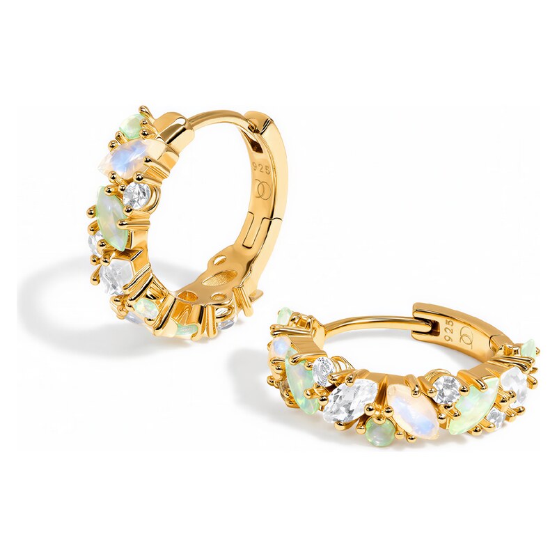 ELENYS Royal Fashion náušnice 14k zlato Vermeil GU-DR22120E-YELLOWGOLD 100797056