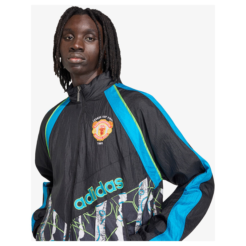 adidas Originals Mikina adidas Manchester United Woven Track Top 90 Black XXL