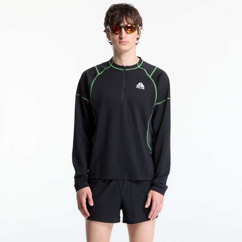 Tričko Nike ACG Vault Dri-FIT Long-Sleeve Top Black/ Mean Green/