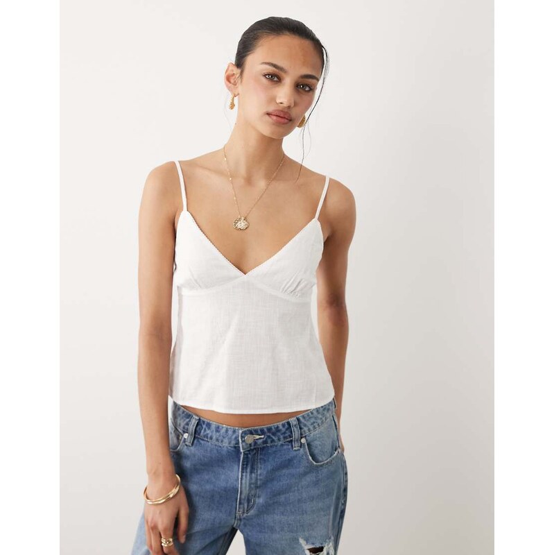 Cotton On micro polka dot cotton cami in white