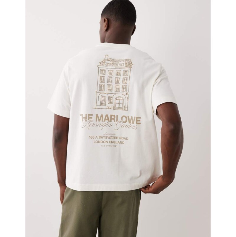 Abercrombie & Fitch Marlowe back graphic t-shirt in white